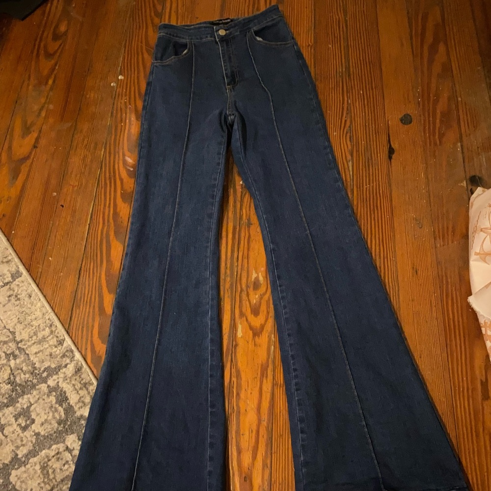 Flared bell bottom jeans